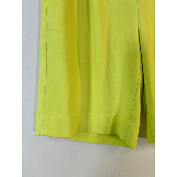 J. Crew Women's Pleated Crepe Chino Dress Shorts Green size 6 Preppy Coastal - Picture 4 of 14